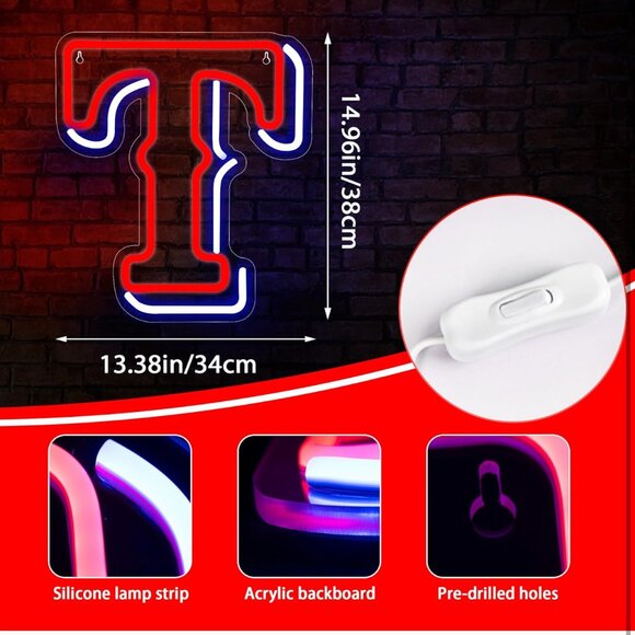 TEXAS RANGERS NEON LED SIGN - Picture 2 of 5
